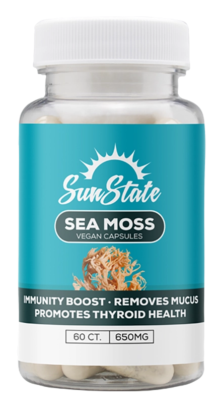 sea moss capsules jar