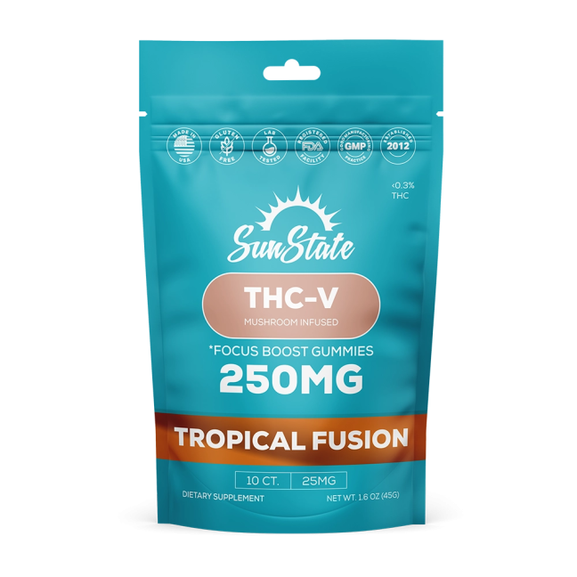 THCV Gummies for Focus and Energy - Tropical Fusion Flavor