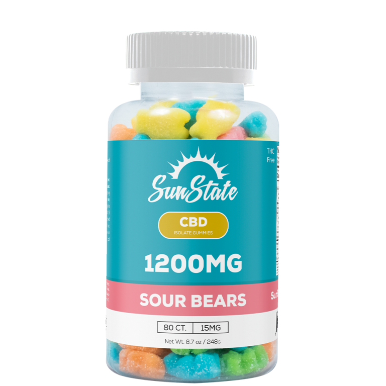 CBD Gummy Sour Bears 80pcs 1200mg